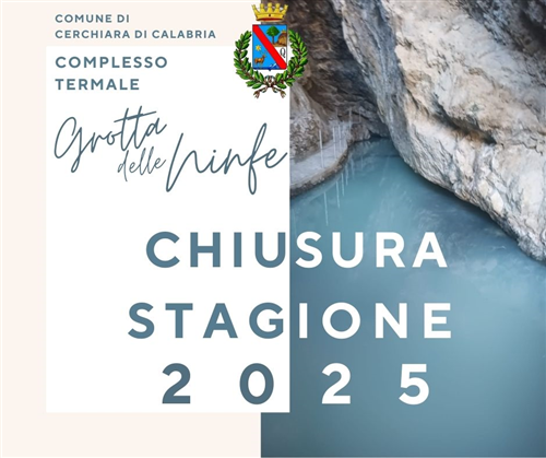 Si conclude la stagione estiva delle nostre terme il 30 settembre 2025.