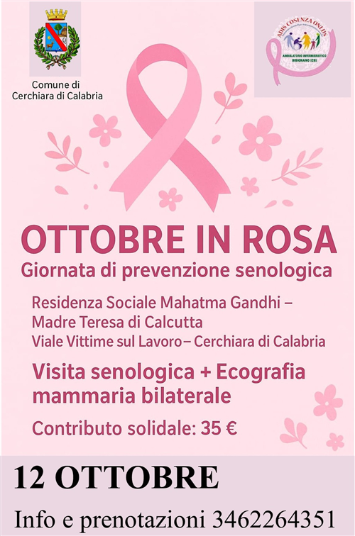 Ottobre in rosa...LA PREVENZIONE È UN DONO PREZIOSO