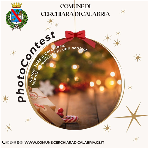 Bando Photo Contest Digitale "Natale 2025 a Cerchiara: istanti e tradizioni in uno scatto!"
