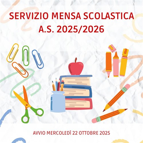 AVVIO Servizio Mensa Scolastica - A.S.2025/2026